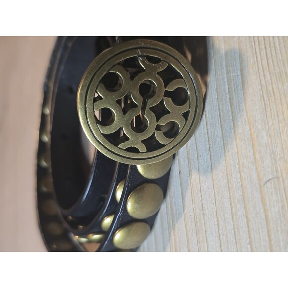 Coach studded belt with signature logo buckle  $148 retail sz S main image 4